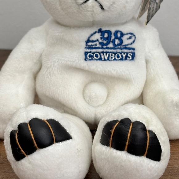 NWT NFL DEION SANDERS 1998 Plush Beanie Bear White #21 Limited  SPECIAL EDITION - Picture 3 of 16